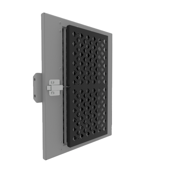 back view of Impact Door Guard for stationary and collapsible dog crates