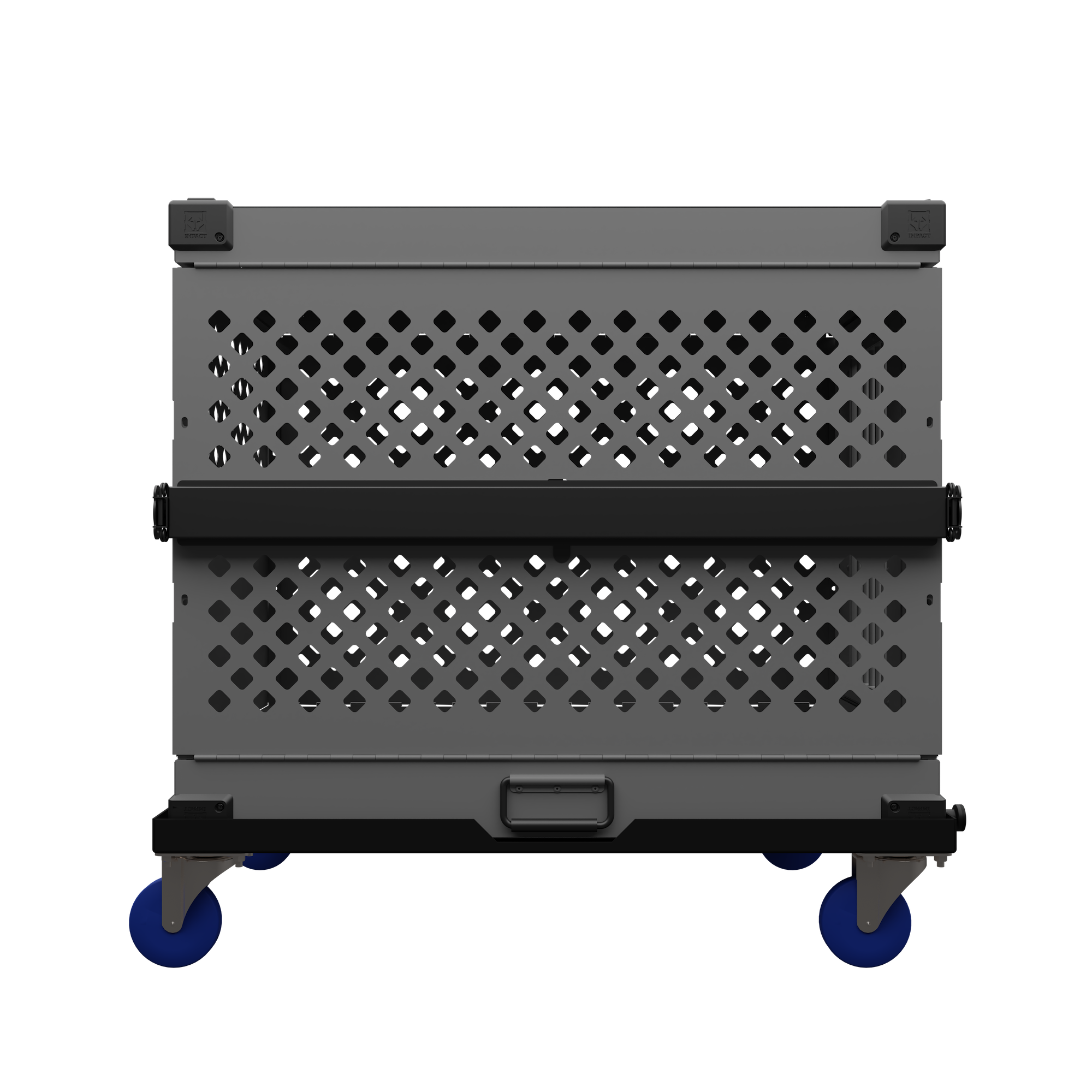 wheel cart for impact dog crates side view